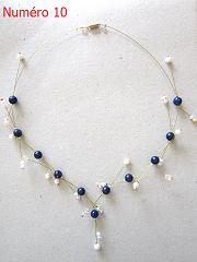 collier en lapis lazuli et perles de culture
