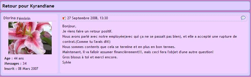 Diorina retour de voyance 