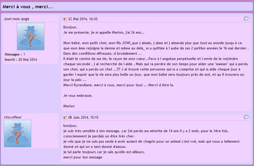 Merci pour mon chat de Marion